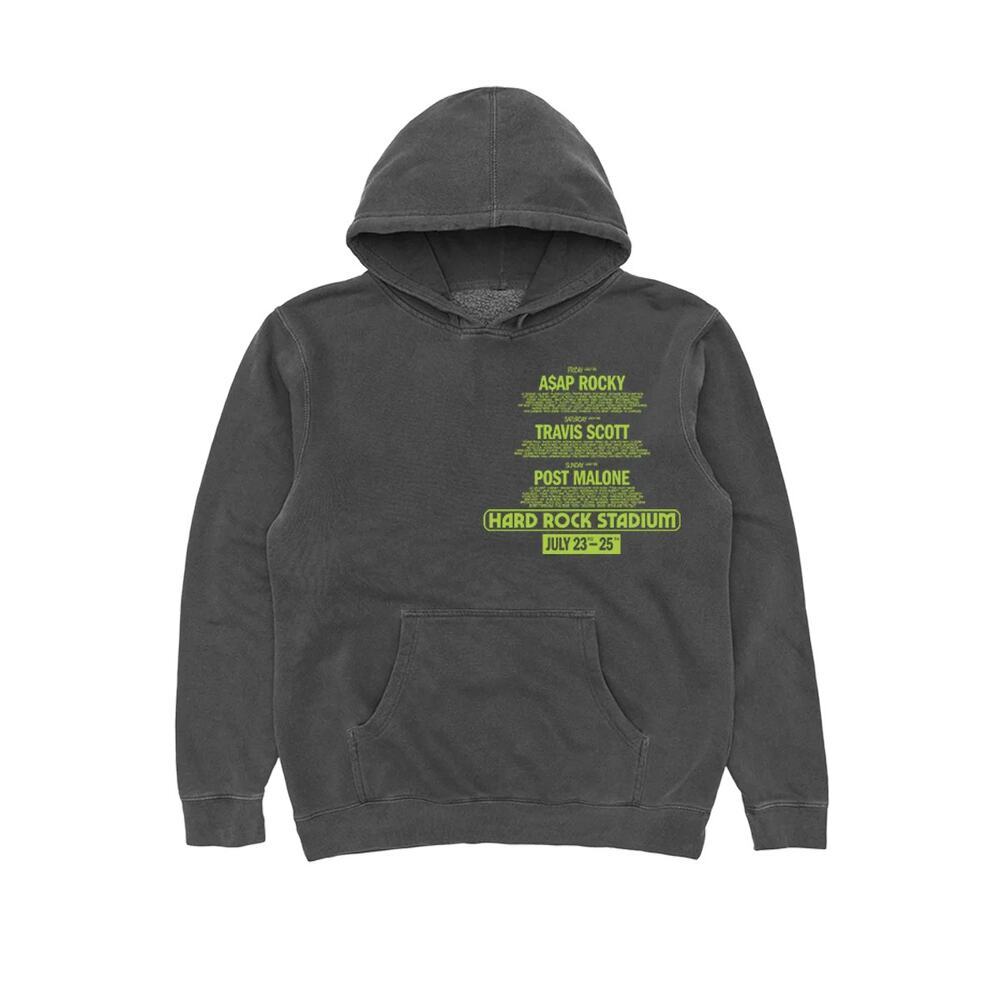 Rolling Loud Paradise USA Vintage Washed Hoodie Size L Gray concert merchandise